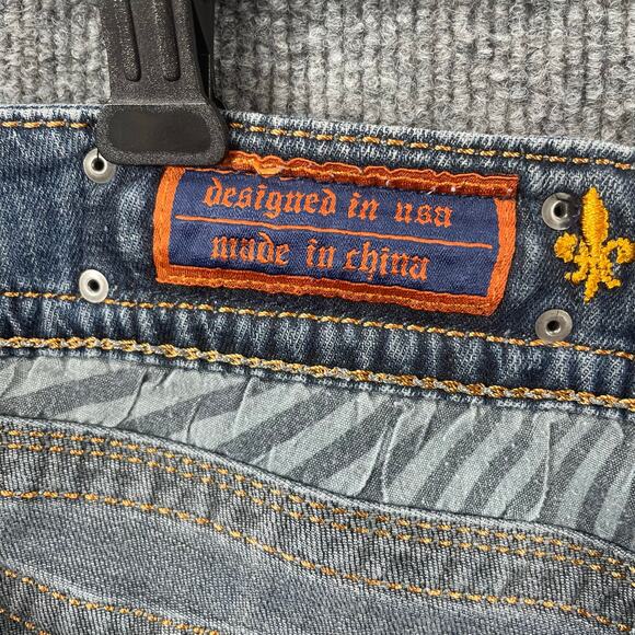 Rock Revival Deborah Easy Boot Jeans Women's 36X33 Flap Pockets Studded Bling - Picture 6 of 12